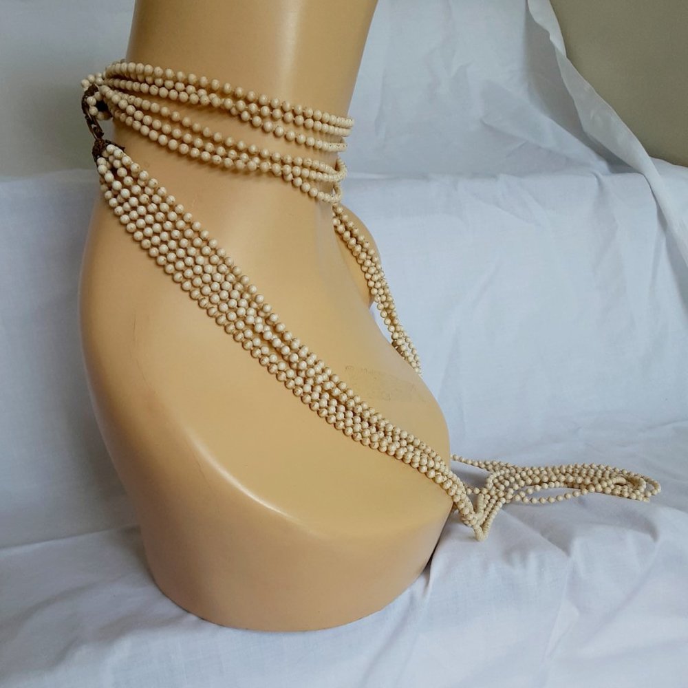 Vintage  multi strand long bead necklace - Picture 6 of 6